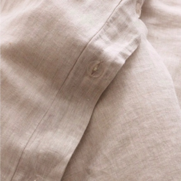 NWT Quince European Linen Queen Duvet Cover in Natural Chambray - Picture 4 of 5